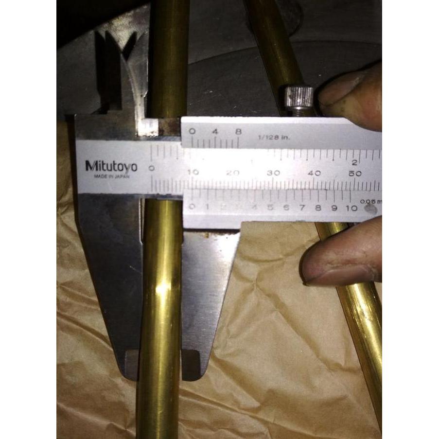 pipa kuningan od 10mm tebal 1mm x 800mm