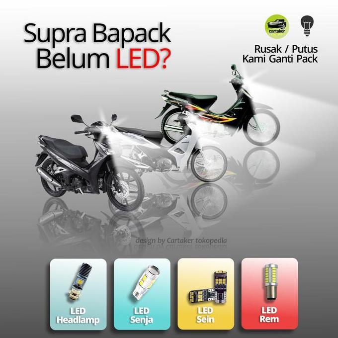 TERLARIS LAMPU LED MOTOR HONDA SUPRA X 125 FI 110 FIT LEGENDA ASTREA GRAND