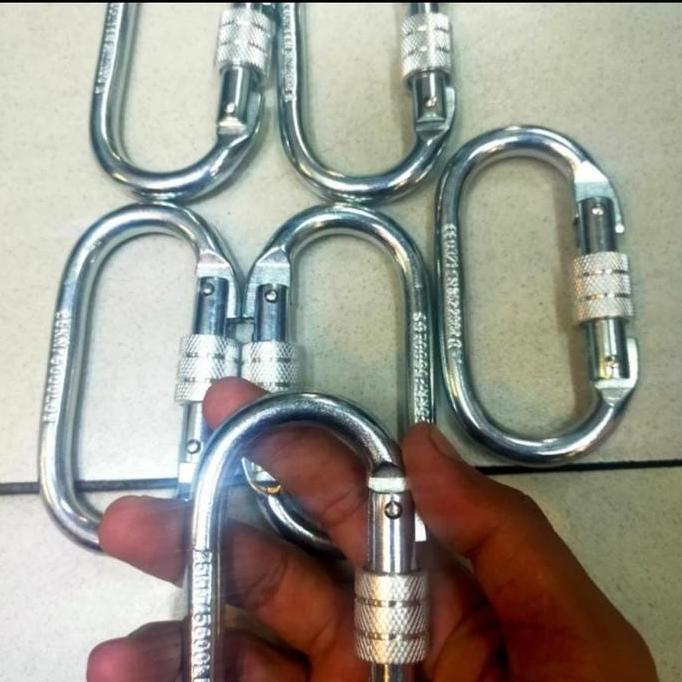 CARABINER 25 KN / SCREW LOCK CARABINER ORIGINAL MURAH PROMO