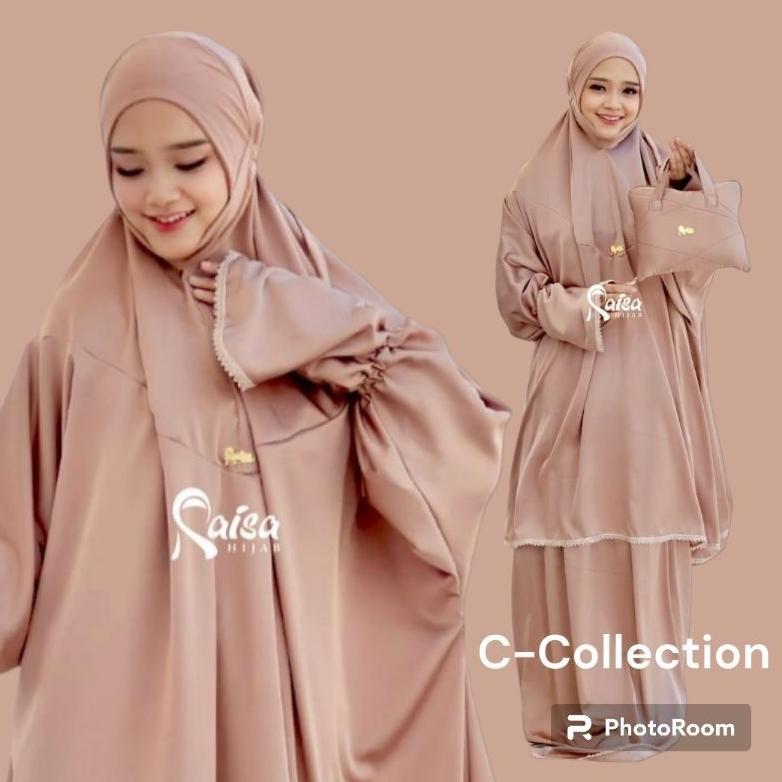Mukena Setelan Berlengan Untuk Umrah Dan Haji Original Raisa Hijab Mukena Stelan Berlengan Menutup D