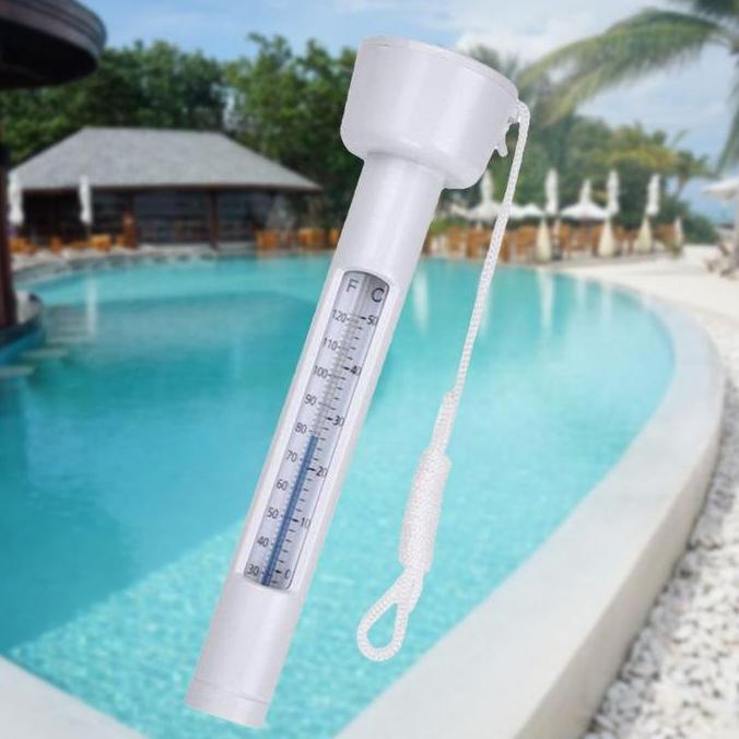 Varahbelva - Termometer Kolam Terapung Besar Termometer Air Pro untuk Kolam Renang, Plastik Putih, M