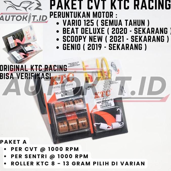 PAKET CVT KTC VARIO 125 150, BEAT DELUXE, SCOOPY NEW / KIRIAN CVT KTC ORIGINAL DAN TERPERCAYA