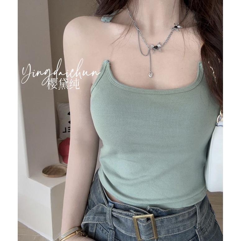 cod- Tanktop Bra Tali Transparan Tanktop Wanita (T190) - Atasan Tanpa Lengan