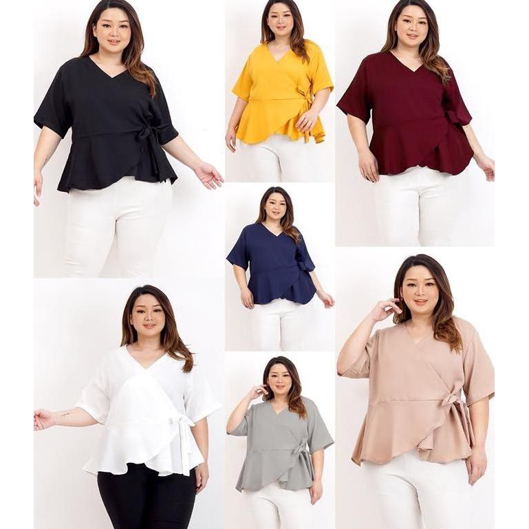 STYLE FASHION BLOUSE WANITA JUMBO BIG SIZE FASHION KOREA STYLE 628 XXL XXXL BAJU HAMIL CEWEK GEMUK G