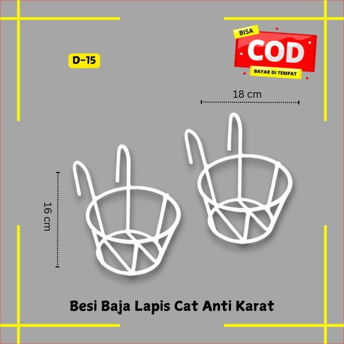 Promo Cod Rak Bunga Balkon Besi - Rak Pot Tanaman Gantung Minimalis Untuk Dekorasi Rumah & Taman ><