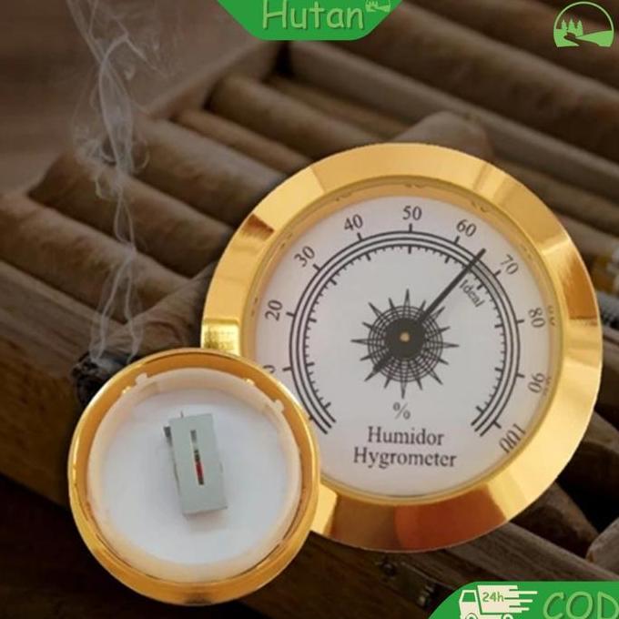 OTNEUDA 50MM Termohigrometer Humidor Thermo Hygrometer Kotak Cerutu