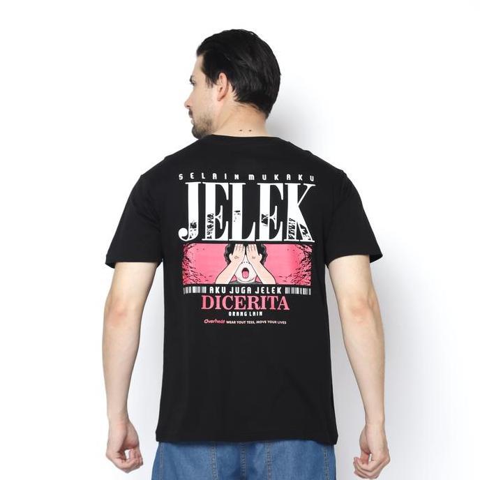 DISKON Kaos Overheat OVHT008 SELAIN MUKAKU JELEK AKU JUGA JELEK DICERITA ORANG LAIN Combed Pria Dist