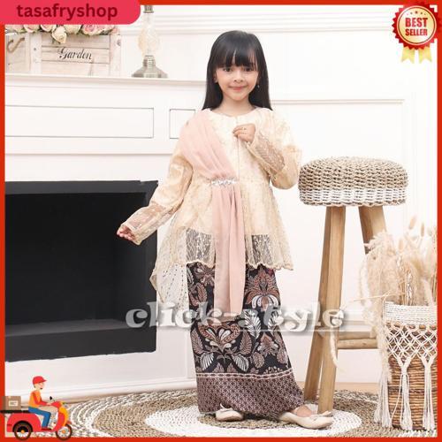 Baju Brokat Anak Umur 4-15Th Kebaya Anak Perempuan Pakaian Pesta Anak Kualitas Terjamin