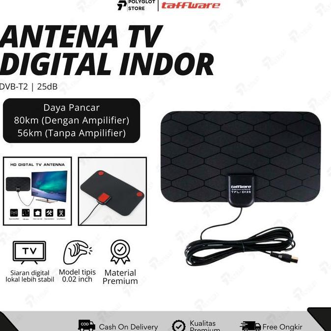 NICLIWITU ANTENA TV DIGITAL ORIGINAL Taffware indoor Antena TV Digital DVB-T2 4K