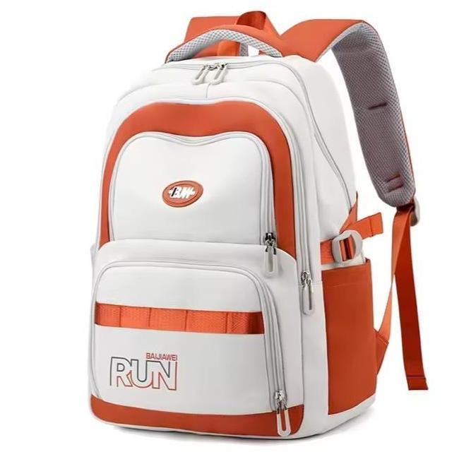 PTB--Tas Ransel Sekolah Simpel Polos Pria Wanita Canvas Backpack Dewasa