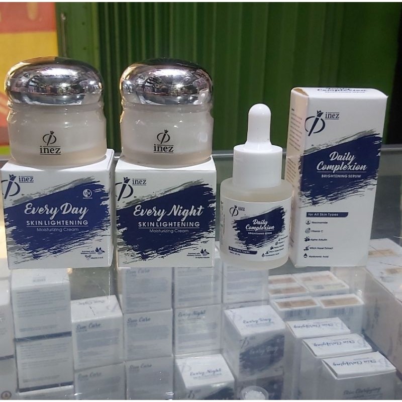 Inez Paket Pencerah/ Paket Flek Menyamarkan Noda Hitam Isi 3 ( Day, Night, Serum )