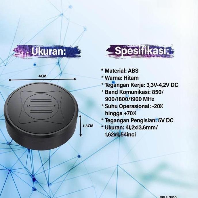 AQZEVUN Mini GPS GF10 Alat Pelacak Lokasi Tracking Location Dan Rekam Suara Voice Recorder Real Time