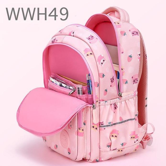 WWH49 Tas Anak Perempuan Sekolah TSUM TSUM Tas Ransel SD SMP Ransel kuat KTM