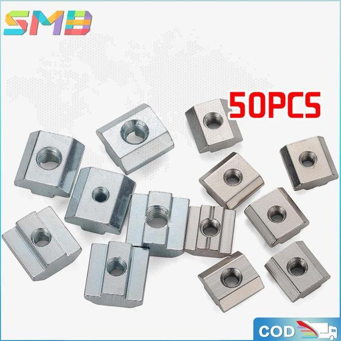NICLIWITU 50Pcs M5 T Sliding Nut For Aluminum Profile-T Sliding Nut