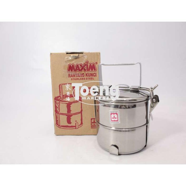 NEW RANTANG 10CM SUSUN 2 (KUNCI) SS / RANTANG STAINLESS SUSUN 2 MASPION