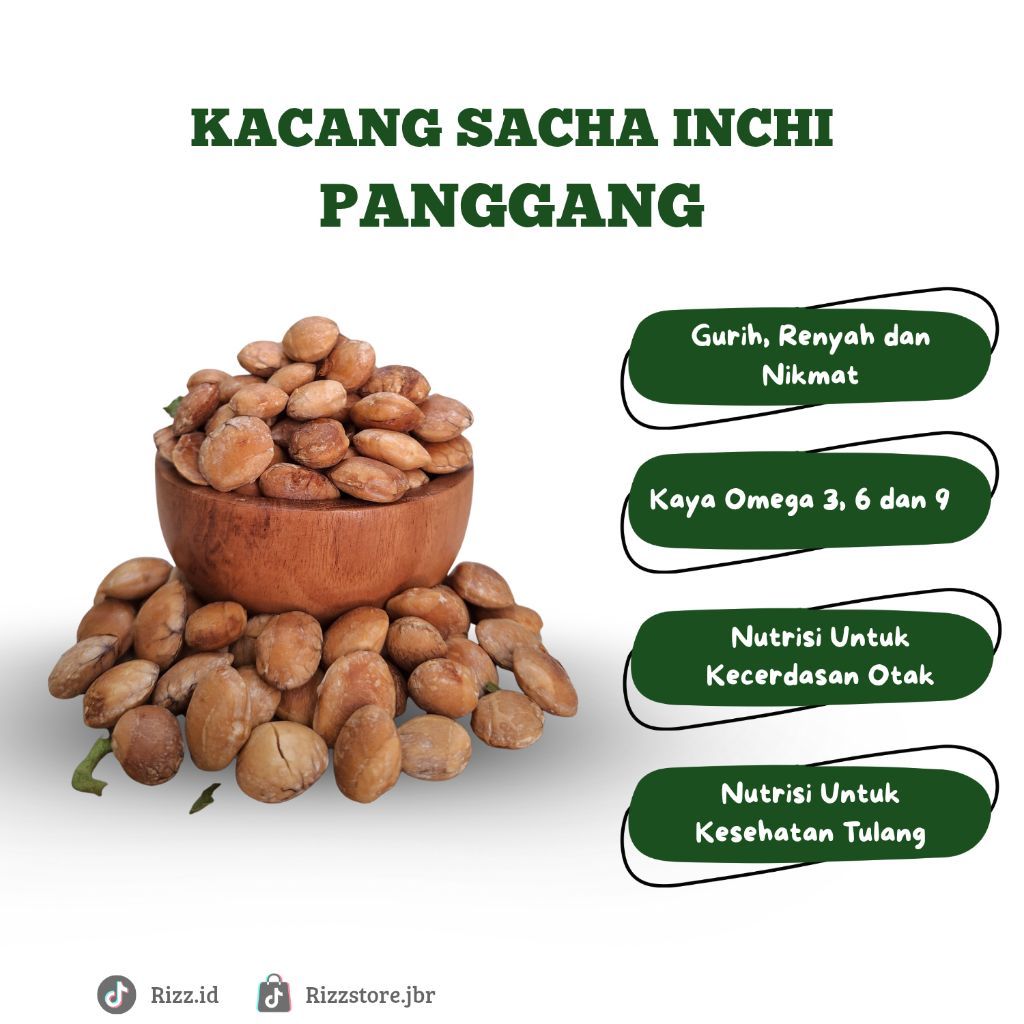 Sacha Inchi Rosted | Kacang Sacha Inchi Panggang 200 Gram | Gurih, Renyah, Nikmat dan Kaya Omega 3 6