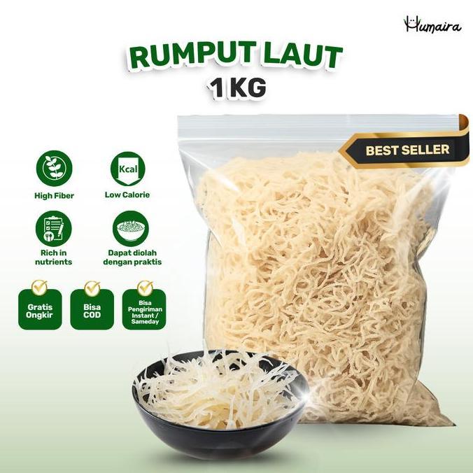 Dryfood- Rumput Laut Kering 1 Kg - Rumput Laut Putih - Original