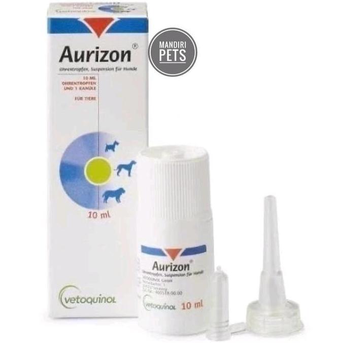 Instanbisachat- Aurizon Obat Tetes Telinga Antibiotik Anjing - Vetoquinol Aurizon Ear Drop 10 Ml
