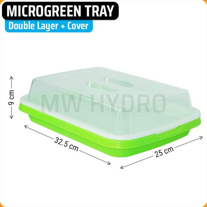 Giardino- Microgreen Sprouting Tray With Cover - Tray Semai Microgreen Dengan Tutup