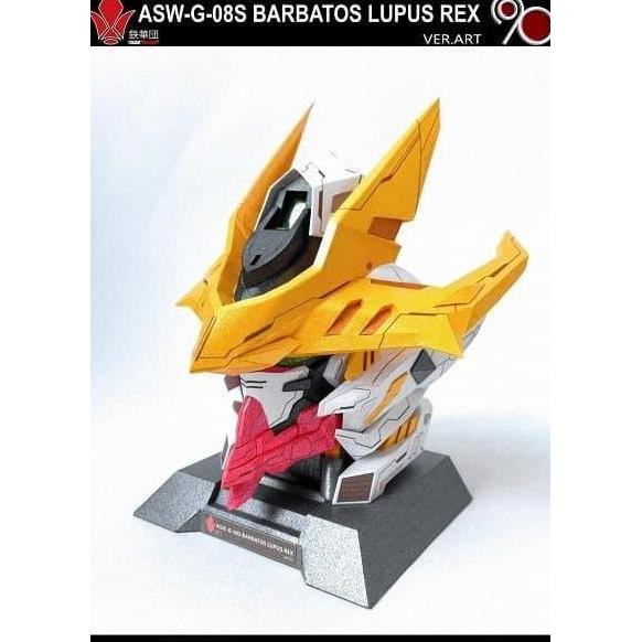 (Mainan Kertas) Papercraft Gundam Barbatos Lupus Rex Head Super Big Bust