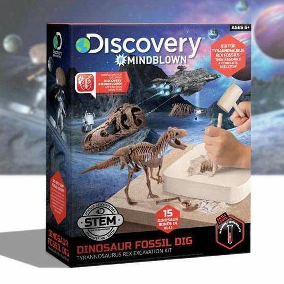 Discovery Mindblown Dinosaur T-Rex Excavation Kit Skeleton Fossil Dig