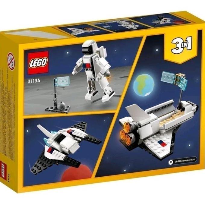 Mumpungready- Lego Creator 3 In 1 Space Shuttle Roket Astronot (31134)