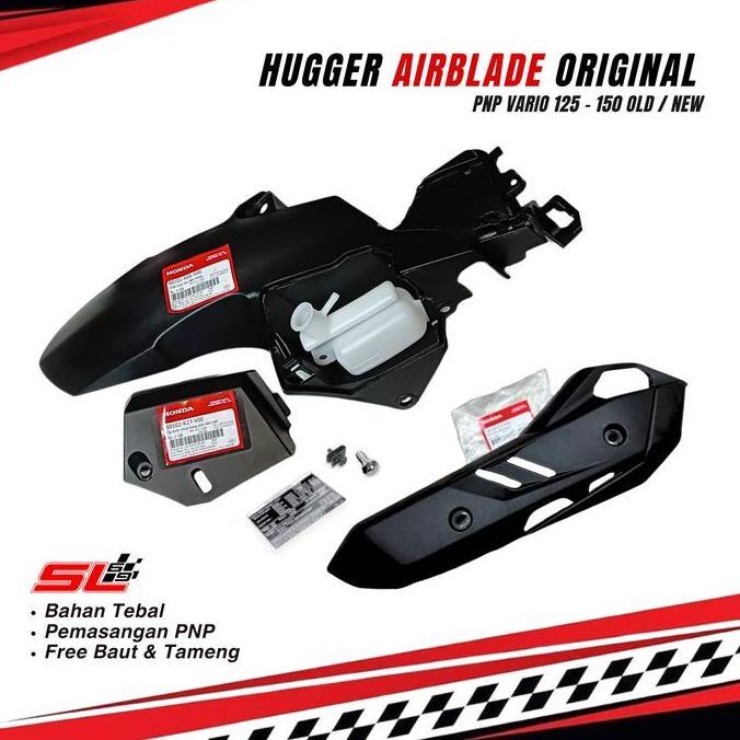 Hugger Airblade Original FREE Tameng Knalopt & Baut HUGGER Spakbor kolong PNP VARIO BEAT SCOOPY GENI
