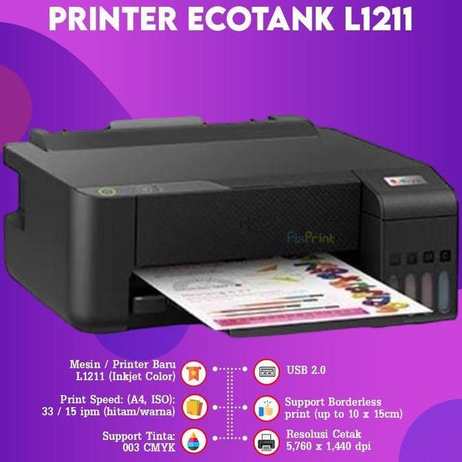 Kantorlengkap- Printer Epson L1 L-1 L 1 Printer A4 Pengganti L10 L-10 L31 L36 / Scanner Epson Perfec