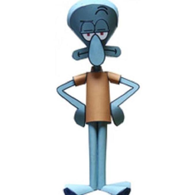(Mainan Kertas) DIY Kerajinan Papercraft Squidward