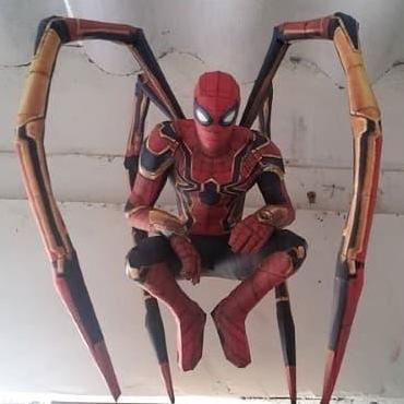(Mainan Kertas) DIY Papercraft Iron Spider