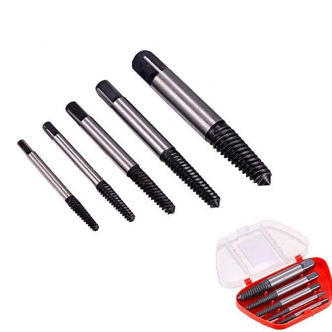 Fluent- Alat Pembuka Baut Patah Screw Extractor Set Mata Bor Pembuka Baut Patah Untuk Cabut Sekrup B