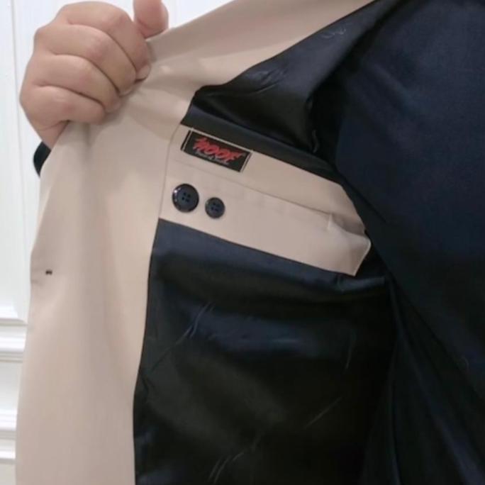 Uomo- Hoof Jas Dan Blazer Pria Dope Slimfit Hitam Kain