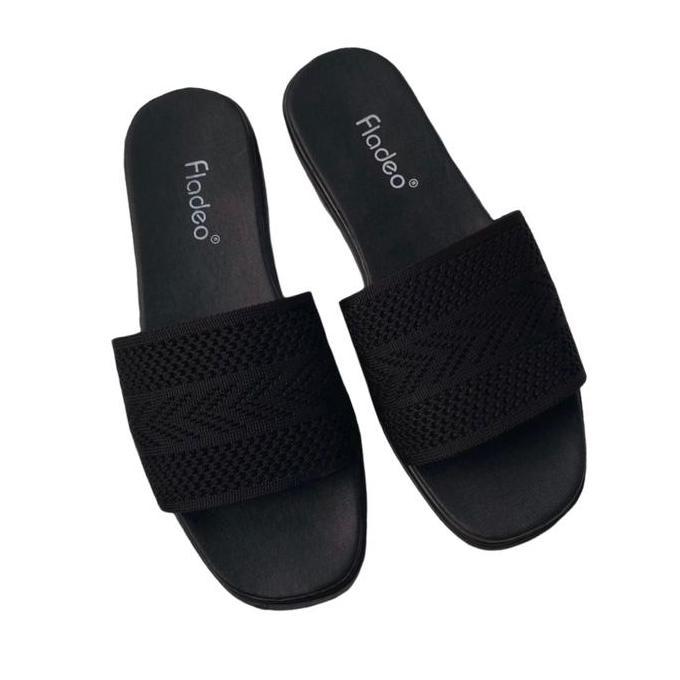 NIKMATI PRODUK INI Sendal SLOP RAJUT Wanita fladeo Sendal Cewek Motif RAJUT Sendal Flat teplek remaj