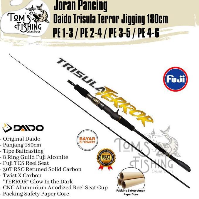 Jaaminkwalitas- Joran Pancing Daido Trisula Terror Sp / Bc 180Cm Jging Fuji Alconite - Toms Fishing