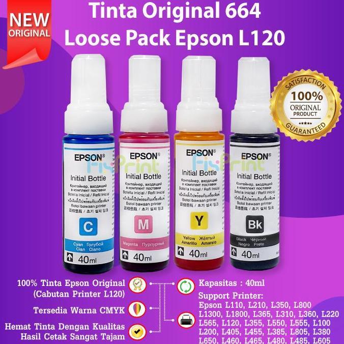 Kantorlengkap- 1 Set Tinta Printer Epson 664 L0 L0 L350 L360 L1300