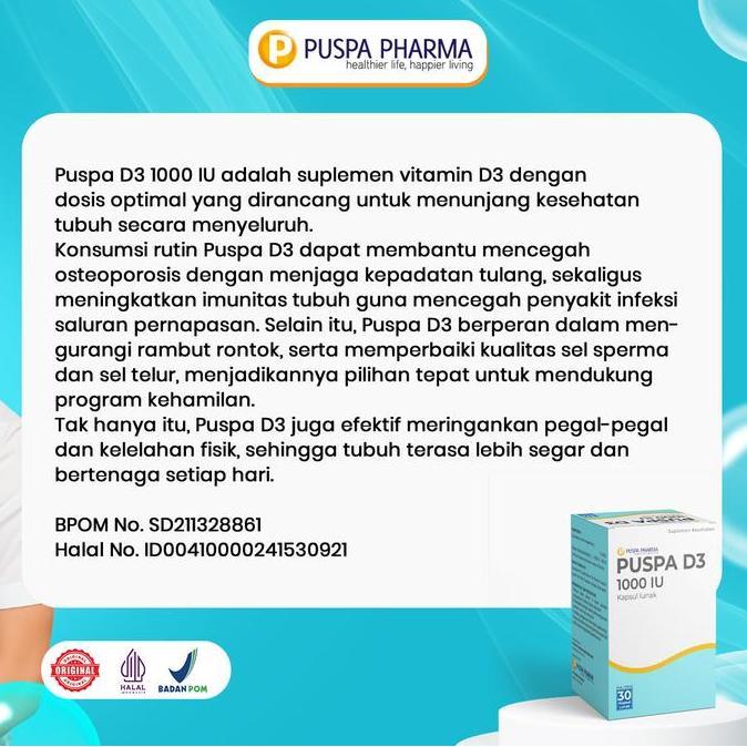 Zerox- {Spesial Dokter Puja} Paket Promil Suami Istri - Puspa D3 Vitamin D3 1000 + Picozinc - B6 (Zi
