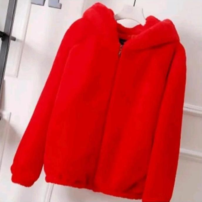 Uomo- Switer Jaket Bulu  Serpa Dewasa Winter Hodie Bolak Balik Pria/Wanita Outer Blazer Korea Casual