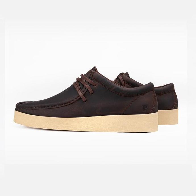 Sepatu Loafers Pakalolo Sepatu Caliga Crazy Horse Brown