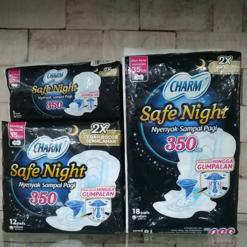 Pembalut Charm Safe Night 35 cm