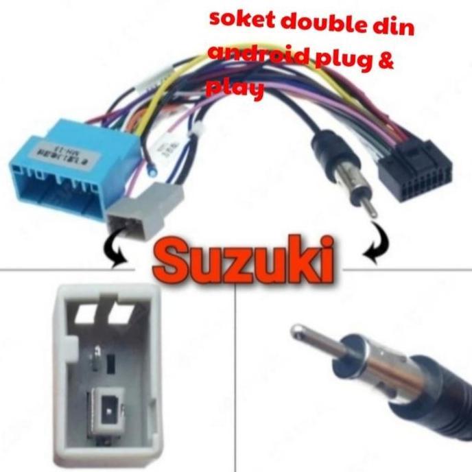 Promo soket pnp double din android mobil suzuki Diskon