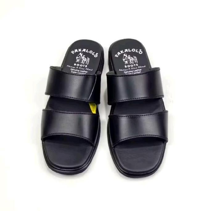 Sandal Pria Pakalolo Boots Sandal Kulit Pakalolo 1913 Original Sendal Pria Hitam Bahan Kulit Asli Ku