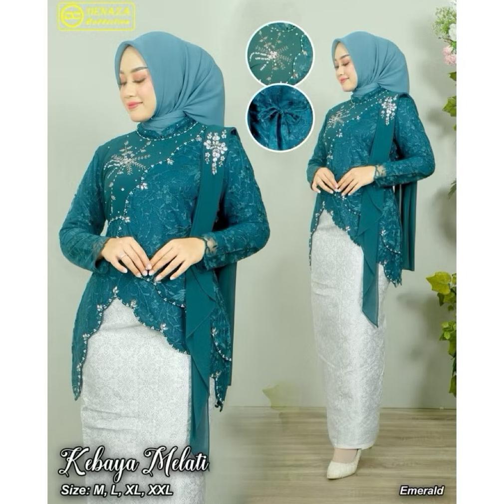 Premium ( Free Hijab ) Kebaya Keisha Slendang / Kebaya Modern / Kebaya Payet / Baju Pesta / Kebaya W