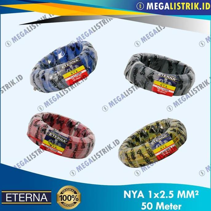 Mbayemseller - Eterna NYA 1 x 2.5 mm ( Rol 50M ) / Kabel Listrik Kawat 2.5mm ( 50 Meter )