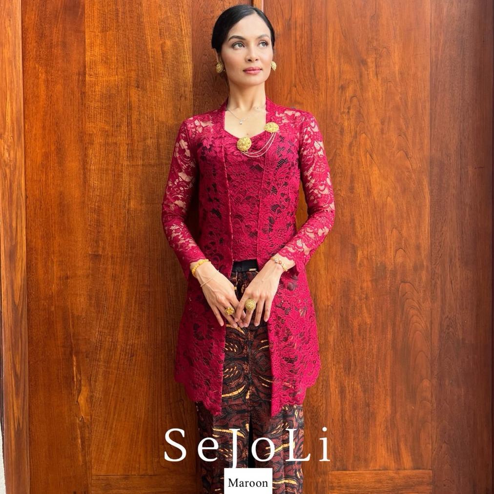Terbaru Kebaya Panjang Bali Brokat Semi Prancis | Kebaya Sejoli Premium | Kebaya Bali Kutubaru Moder
