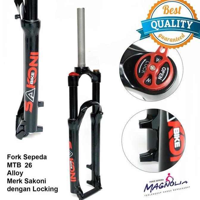 Promo Garpu / Fork Sepeda MTB 26 Oversize Suspensi Shock Travel 120 Locking Diskon