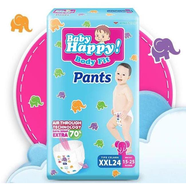 Yongkivons - Baby Happy Pants Body Fit Paket <2 Ball> S40, M32, L28, Xl26, Xxl24 Popok Pampers Nb Po
