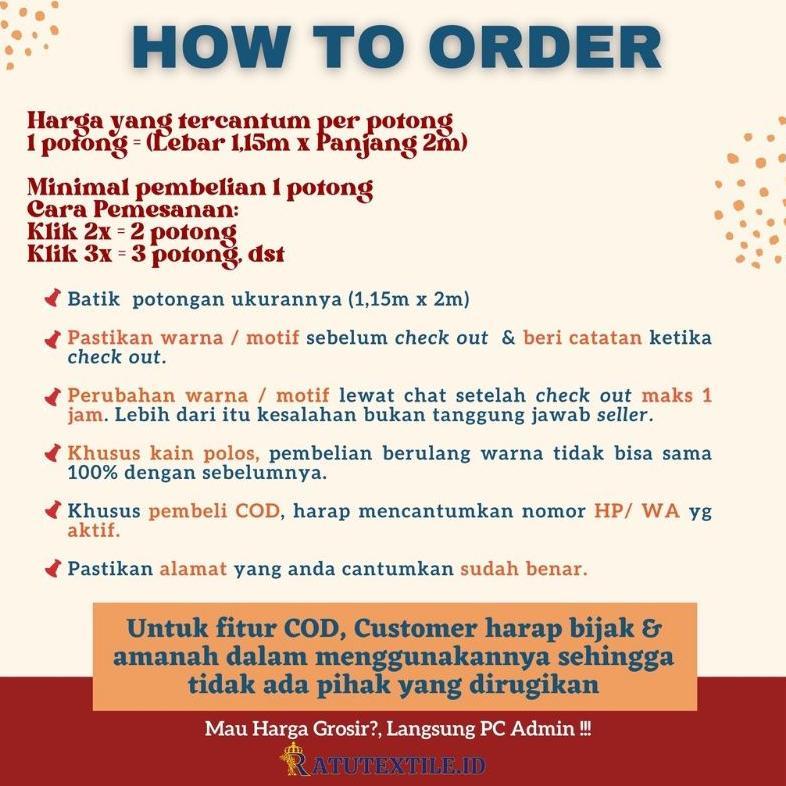 Cuci Gudang  Kain Batik Print Dasar Coklat Lawasan Lengkap Kain Halus Asli Pekalongan