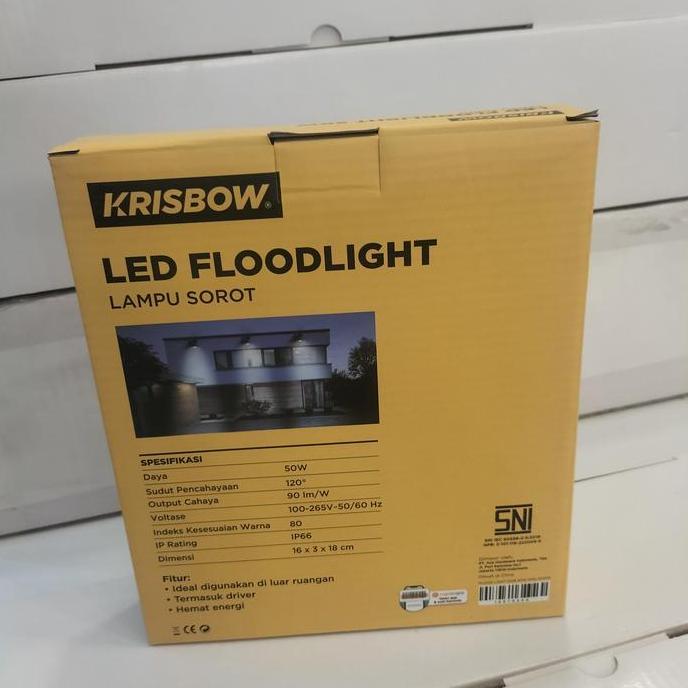 Krisbow Flood Light DOB Lampu Sorot Led Outdoor 50w SMD 6500K/3000K