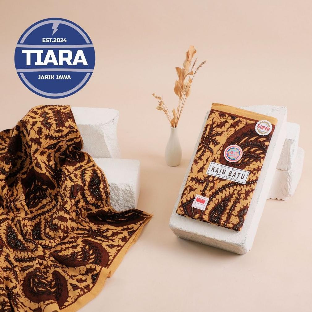 Disc Tiara Jarik Batik Empat Lima - Kain Batik Cap 45 - Jarik Jawa Asli - Kain Batik Panjang - Sampi