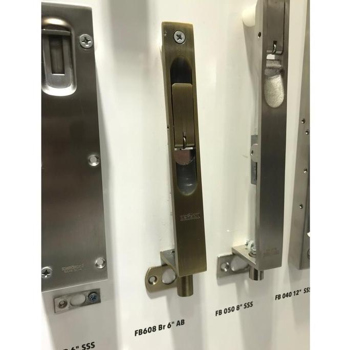 FLUSH BOLT DEKKSON FB 608 BR 12" SN Grendel Slot Pintu 12 Inch 30 Cm
